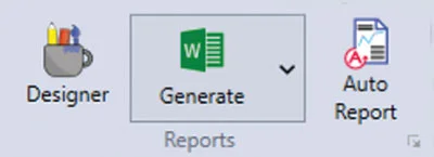Reports toolbar.
