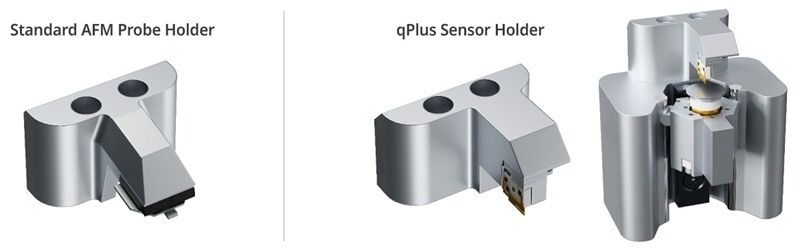 Standard AFM probe holder vs qPlus sensor holder