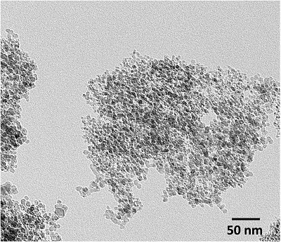 Microscopic nanodiamonds clump together when placed in water (shown above), but dissociate when in ethyl acetate to clean hot wastewater.