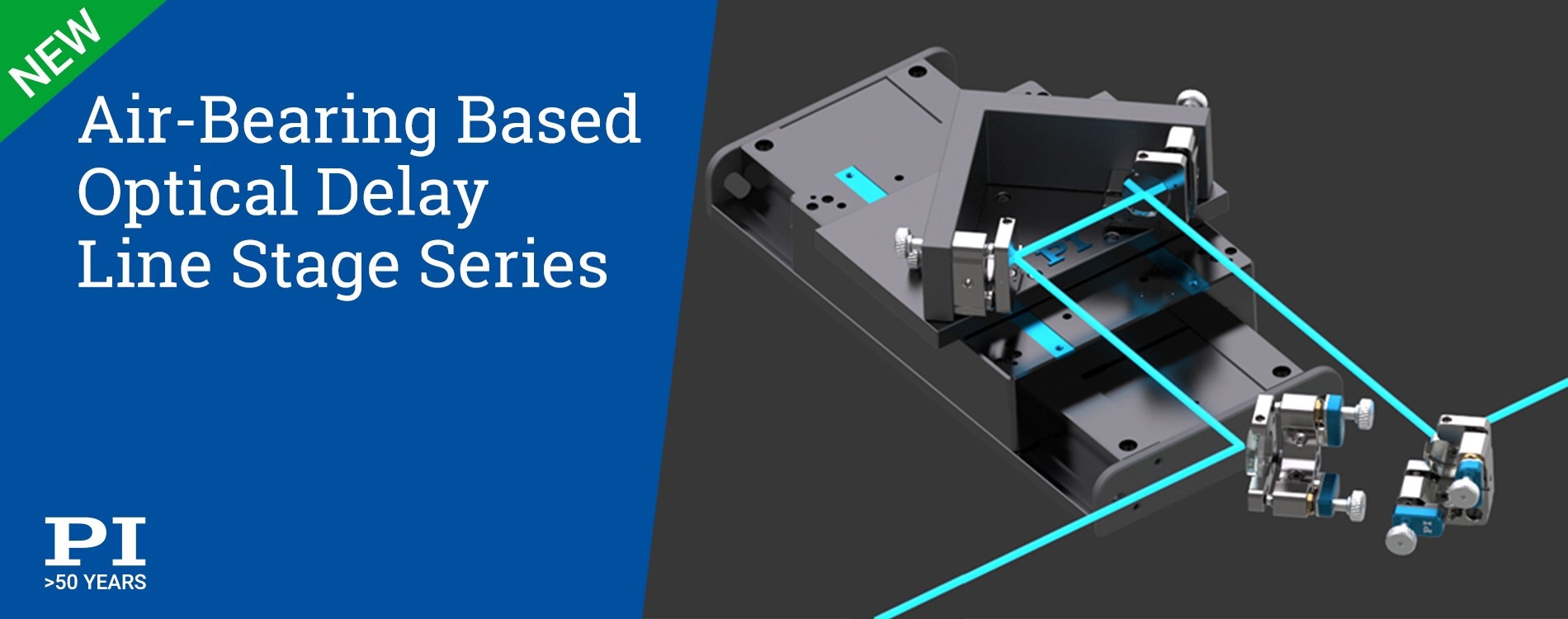 New Optical Delay Line Stage Series, Based on Air Bearings, Released by PI
