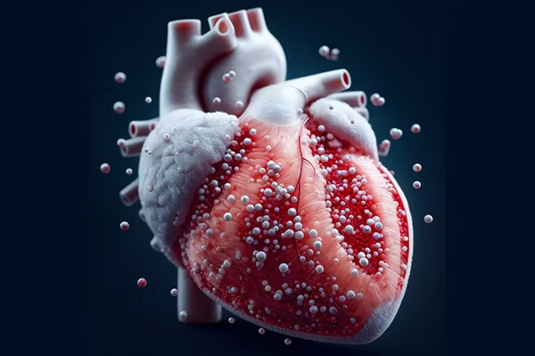 Jianjun Guan and his team plan to enclose a set of proteins designed to curb inflammation and a peptide to prevent fibrosis inside cleverly disguised drug-delivering smart nanoparticles that would be delivered intravenously into the blood, which would take them directly to the heart. Image Credit: ChatGPT4
