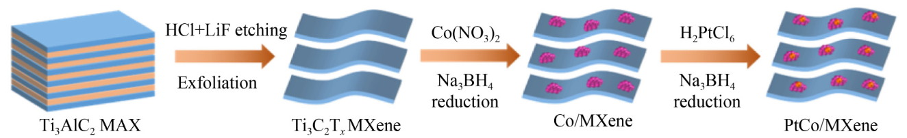 MXene-Supported PtCo Catalysts for Hydrogen Evolution