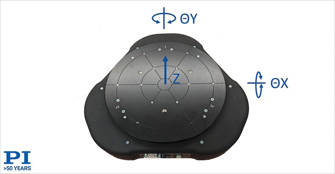 Z-Tip-Tilt Nanopositioning Stage boasts 250mm Diameter, 60mm Height