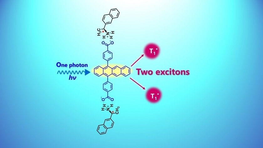 Chiral Self-Assembly Enhances Singlet Fission in Aqueous Nanoparticles