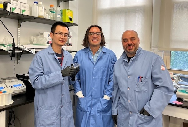 Co-Authors Xuexiang Han, Michael Mitchell and Mohamed-Gabriel Alameh, from left.