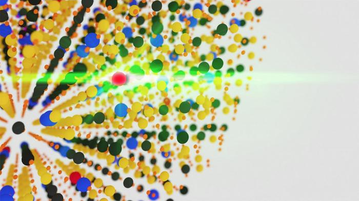 Illustration of the atomic arrangement within a single lanthanide-doped nanocrystal.