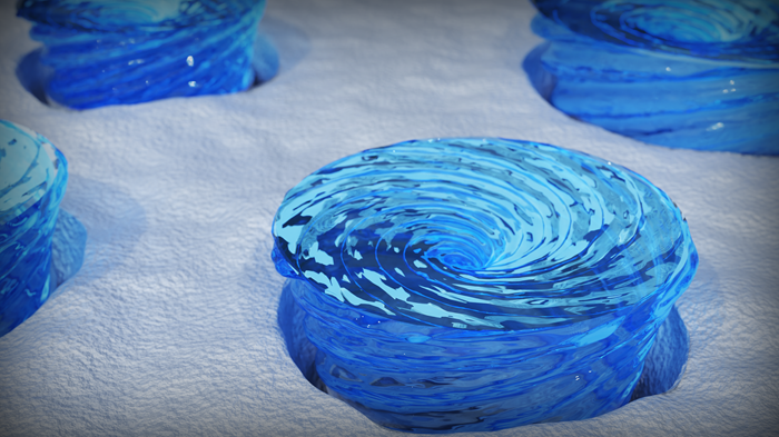 Artistic representation of the center down-convergent polarization field