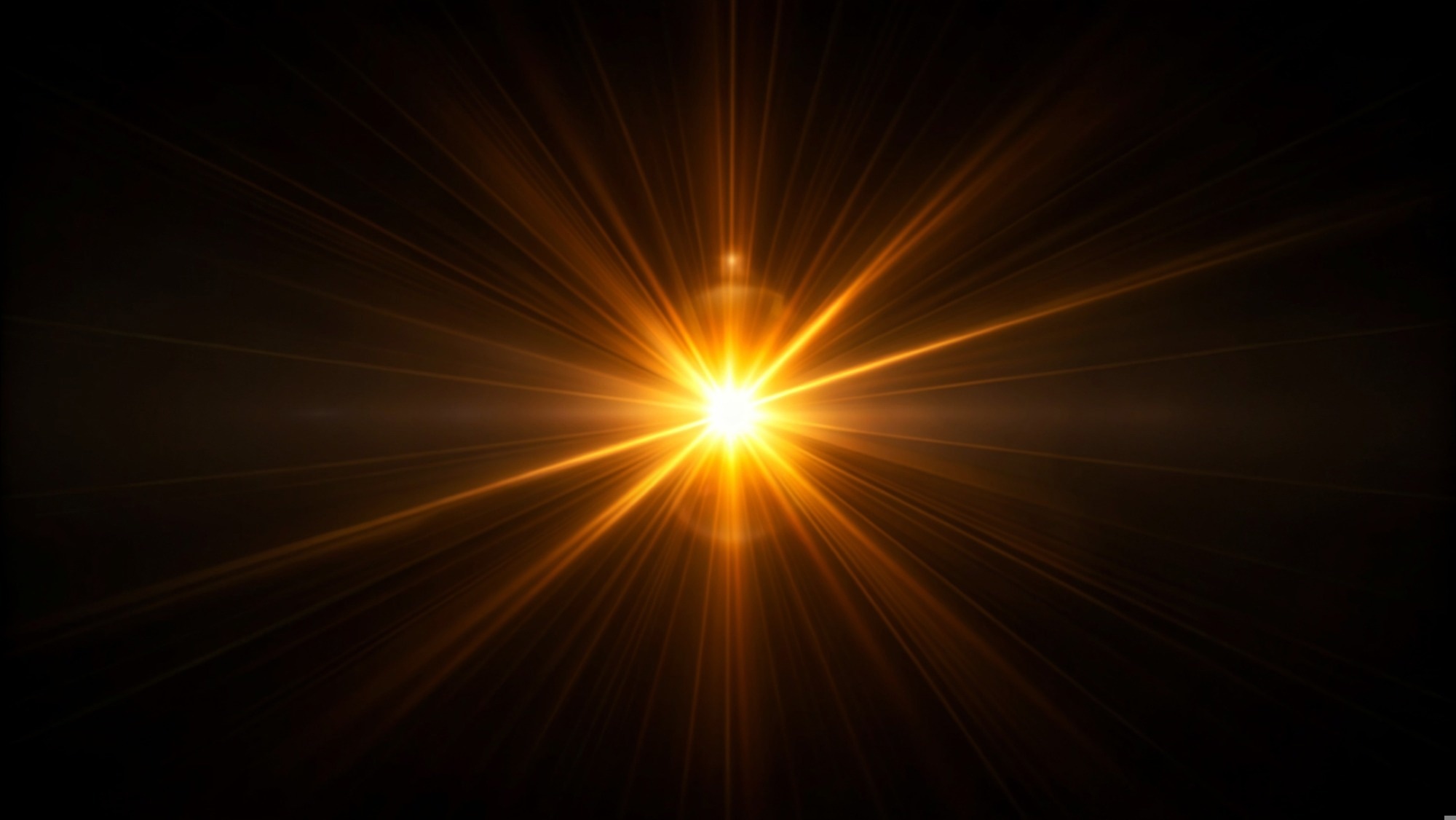 Beams of light from the Sun.