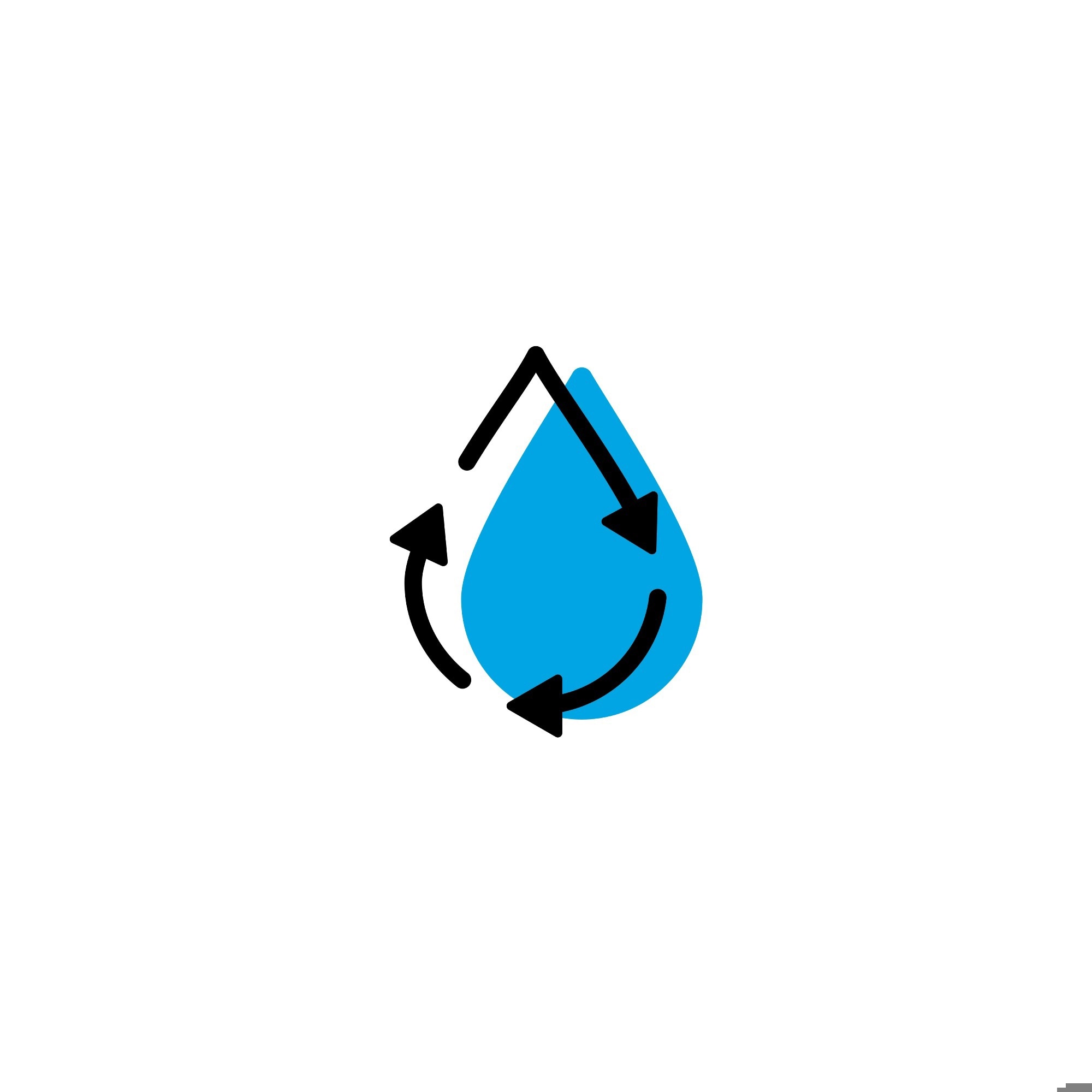 recycle water drop fresh clean logo