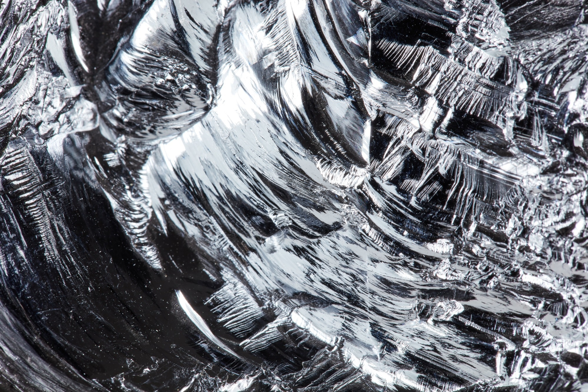 Up close shot of silver metal, representation of the silver nanostructure used in the study.