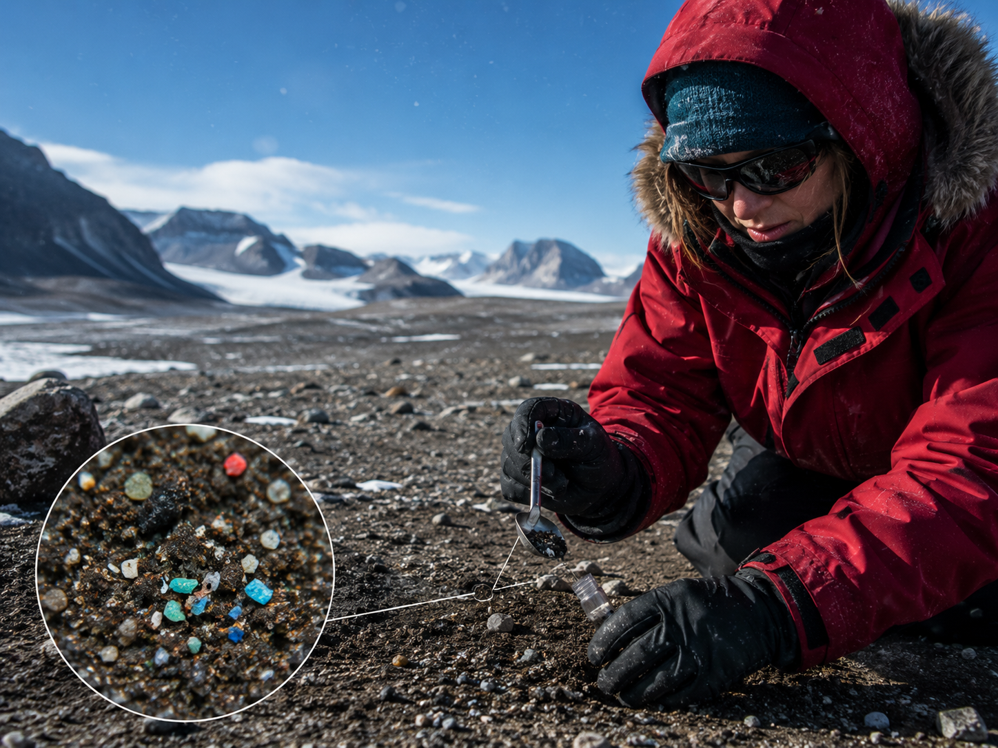 Research: First evidence of nanoplastics in Antarctica soil. Image credit: AI-generated image created using ChatGPT/OpenAI