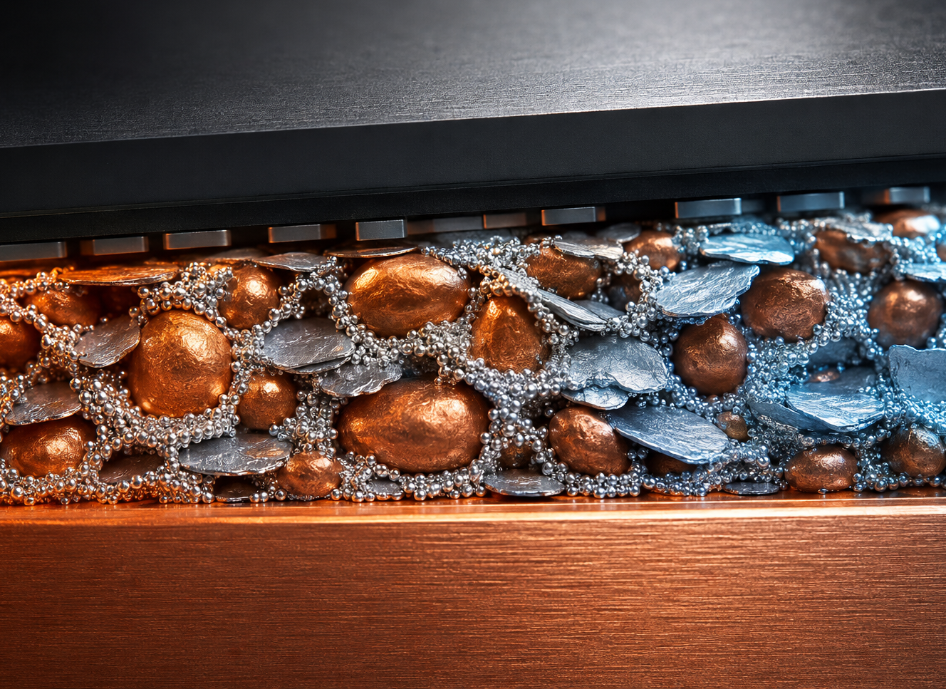 Paper: Silver-copper hybrid nanocomposite thermal interface materials for power electronic device packaging. Image credit: AI-generated image created using ChatGPT/OpenAI