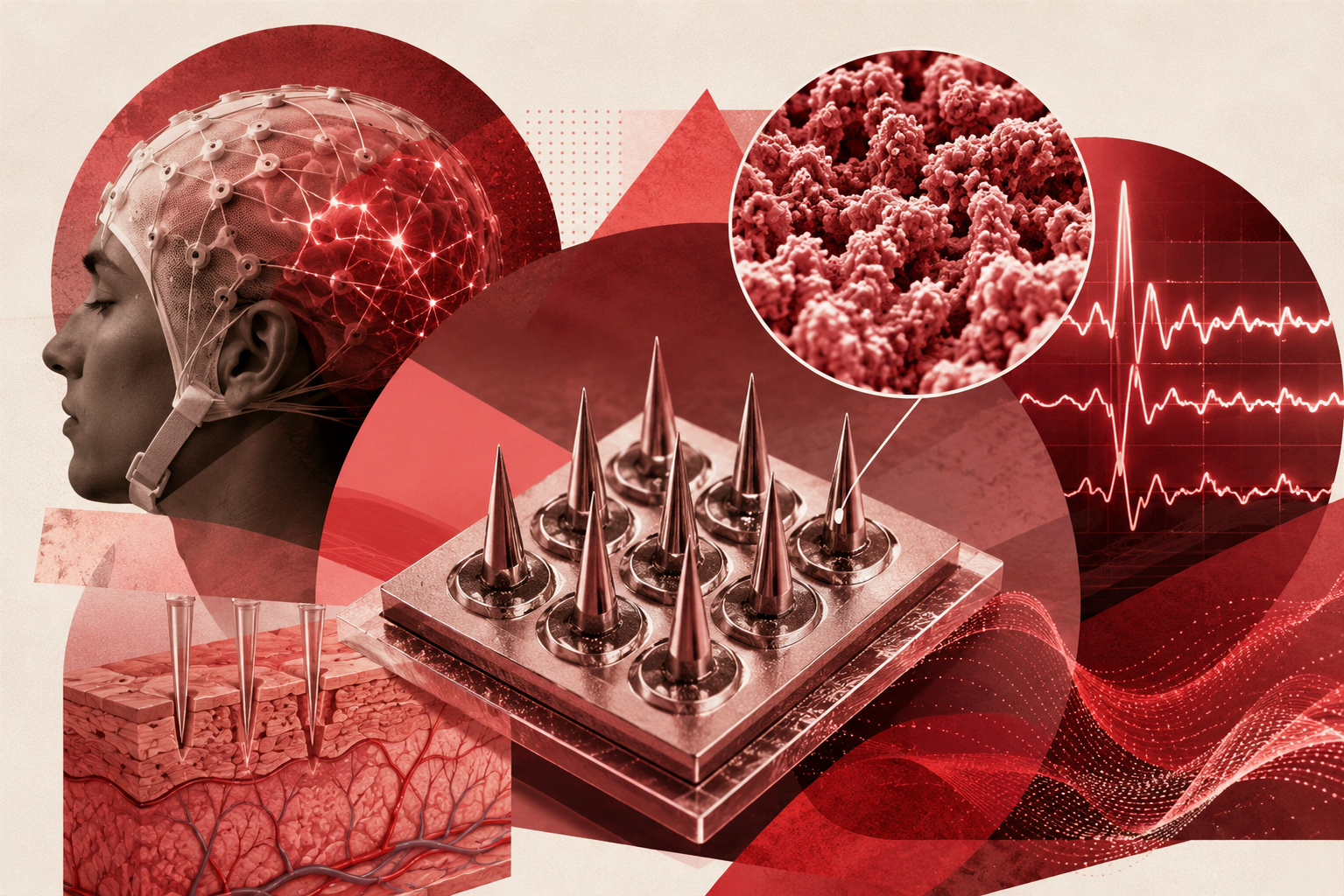 Paper: Platinum-nanostructured silicon microneedles with scalable fabrication for EEG biosensing. AI-generated conceptual image created using ChatGPT/OpenAI