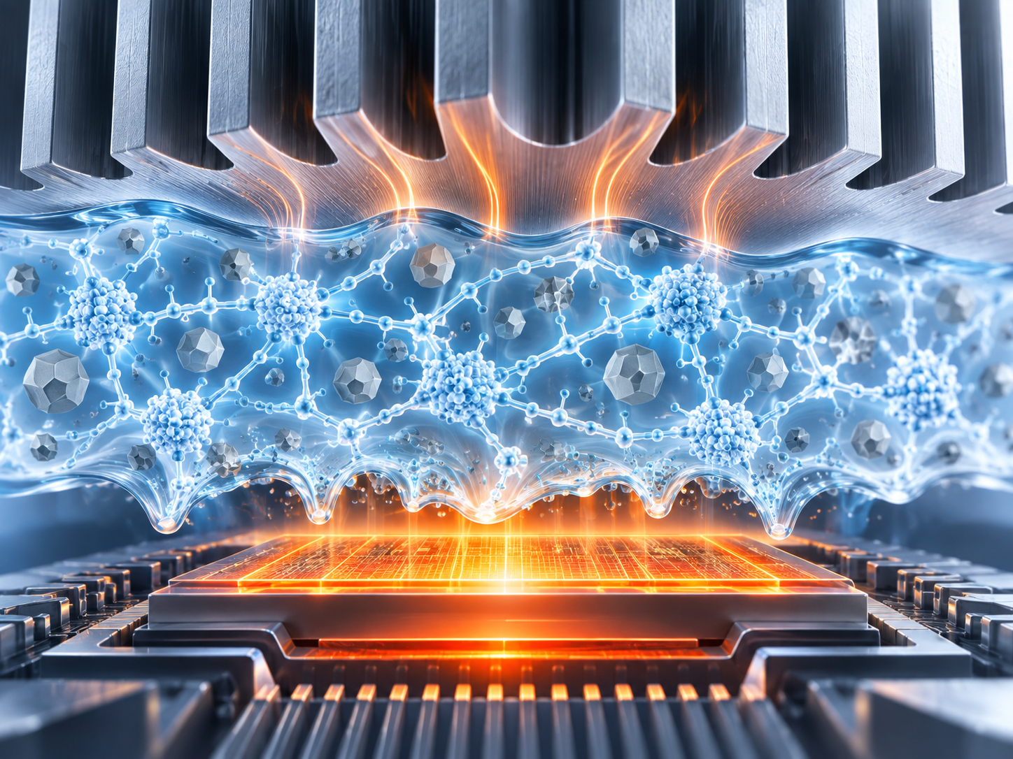 Heat-Responsive Fluorofluidic Gel Lowers Contact Resistance in High-Heat Electronics