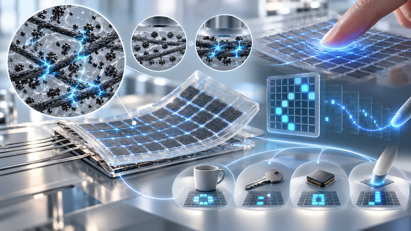 Researchers Tune Stretchable Pressure Sensors With a Mixed Carbon Network