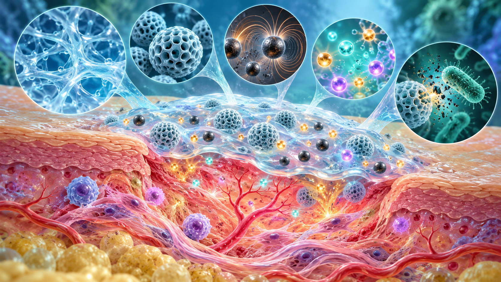 Four-Part Chitosan Design Could Tackle Multiple Barriers in Diabetic Wound Healing
