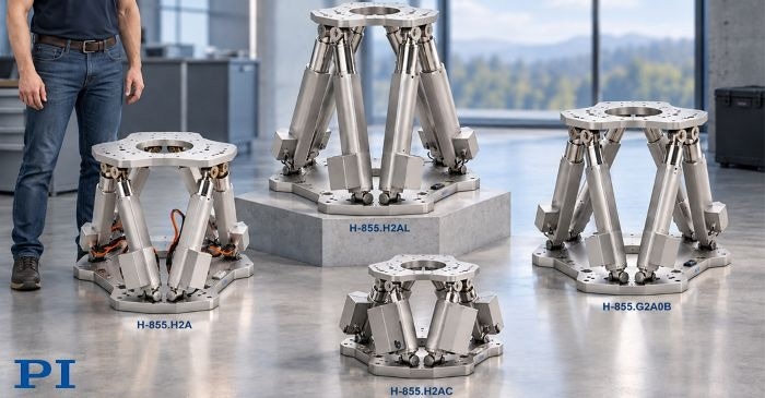 6-Axis Hexapod Family Moves ½ Ton Loads with Sub-Micron Precision