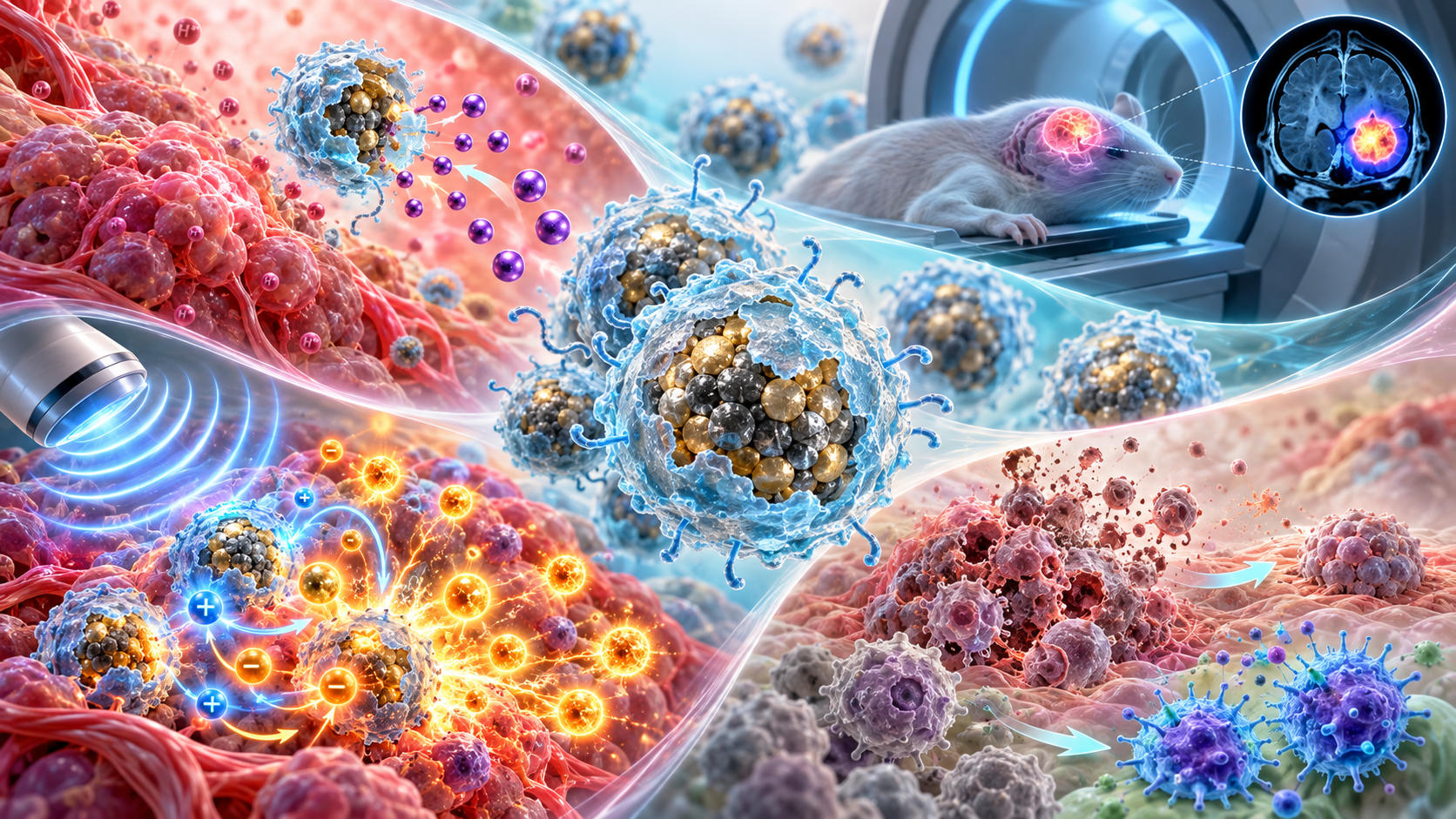 Nanoplatform Combines MRI Monitoring With Dual ROS Therapy To Shrink Glioma-Derived Tumors In Mice