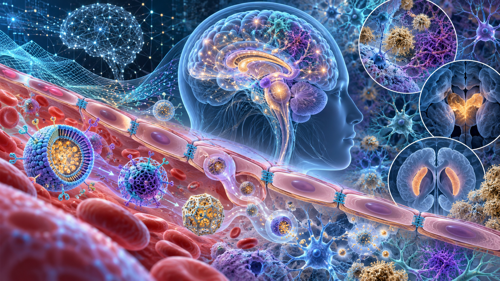Paper: From Design to Bedside: Brain-Targeted Engineered Nanoparticles and Predictive Modeling for Neurodegenerative Diseases Therapeutics. AI-generated abstract conceptual image created using ChatGPT/OpenAI