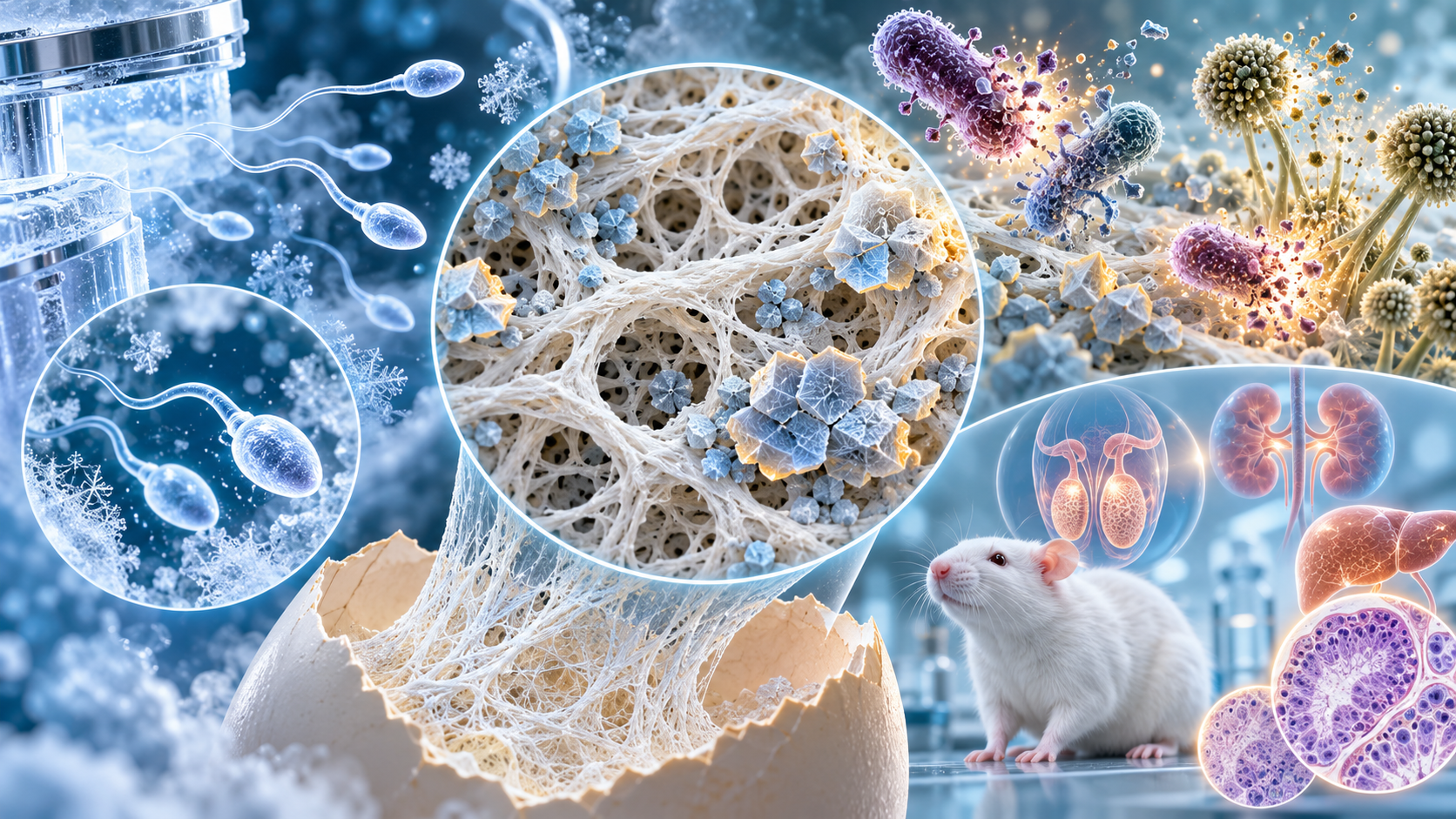 Eggshell Membrane-ZnO Nanohybrid Protects Sperm During Freezing and Shows Promise In Rats