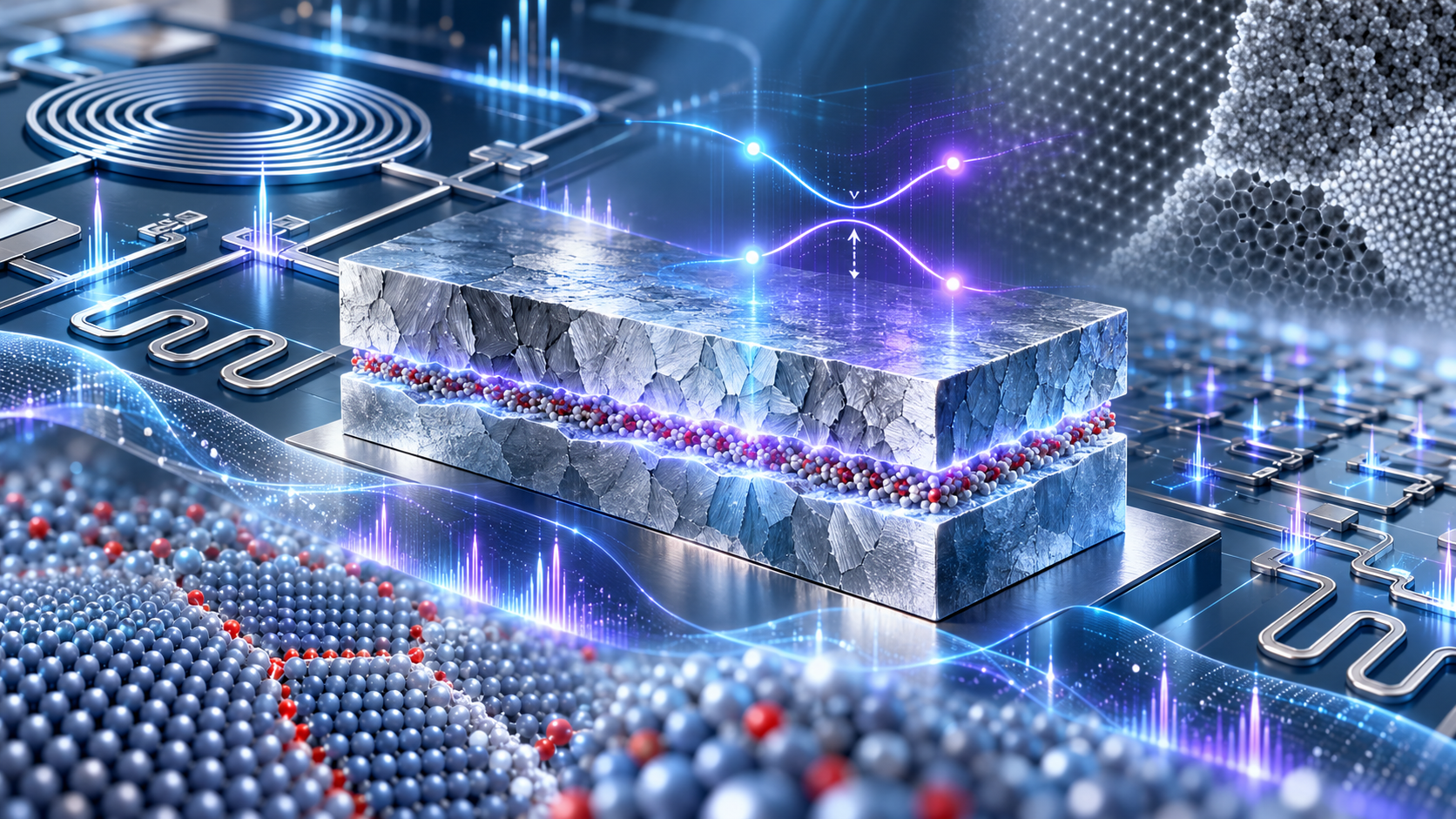 Paper: Structural control of two-level defect density revealed by high-throughput correlative measurements of Josephson junctions. AI-generated abstract conceptual image created using ChatGPT/OpenAI