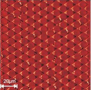 Magnetic Force Microscope Effectively Scans Tiny Honeycomb Dipole Islands