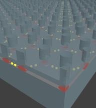 Artificial Graphene Created in Nanofabricated Semiconductor Structure