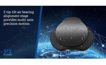 Z-Tip-Tilt Nanopositioning Stage for Precision Alignment is Ultra-Low Profile, Fast, Precise, and Maintenance-Free with Air Bearings