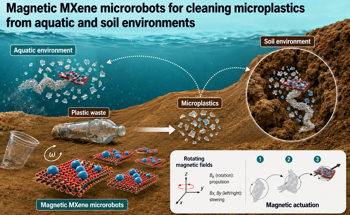 Magnetic MXene Microrobots Remove Up to 94% of Microplastics in Lab Tests