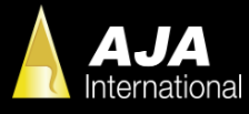 AJA International, Inc. logo.
