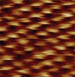 Atomic lattice of mica as imaged with closed loop correction.