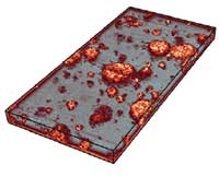 Silica nanoparticles within polymer matrix (nanocomposite material). Each individual image size is 20x40 ìm, spaces are 200 nm. Sample courtesy of Dr.Aliza Tzur, Technion, Israel.