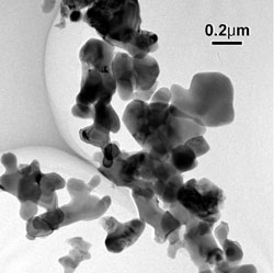 AZoNano - The A to Z of Nanotechnology - Commercial alumina (1100 ºC, 5 hours calcining), the scale is approximately 10 times that of Figure 7